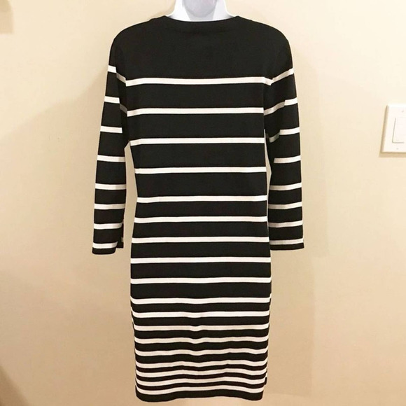 Rag & Bone | Striped Sweater Dress Black Medium - Picture 8 of 12
